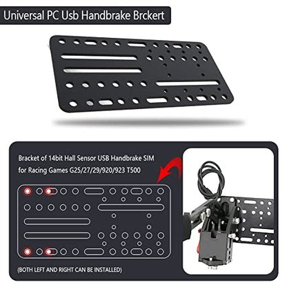 For Racing Game G25/27/29 T500 Windows 14 Bit Pc Usb Game Handbrake Sim Card,Compatible with Logitech Driving Force Shifter, Thrustmaster TH8A Shifter,Universal Desk/Chair Mount Bracket Plate