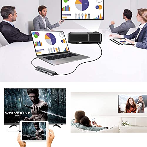 RREAKA 닌텐도 스위치 2/1 / OLED용 스위치 도크, 4K HDMI, USB 3.0 포트, 타입 C 100W 충전, 휴대용 미니 스위치 도킹 스테이션이 있는 4 in 1 스위치 TV 어댑터 - color: 실버
