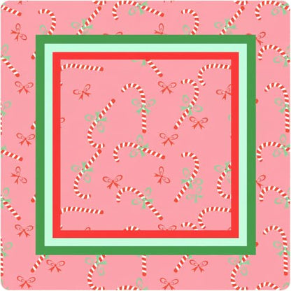 Drydiet Mahjong Mat for Table 31.5 x 31.5 Inch American Mahjong Mat with Carrying Bag, Non-Slip Noise Reduction Table Item for Family Poker Domino Board Game Night & Party Use(Christmas Candy Cane) - style: Christmas Candy Cane