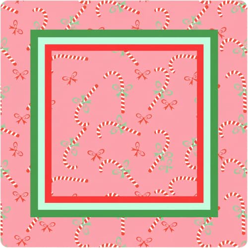 Drydiet Mahjong Mat for Table 31.5 x 31.5 Inch American Mahjong Mat with Carrying Bag, Non-Slip Noise Reduction Table Item for Family Poker Domino Board Game Night & Party Use(Christmas Candy Cane) - style: Christmas Candy Cane