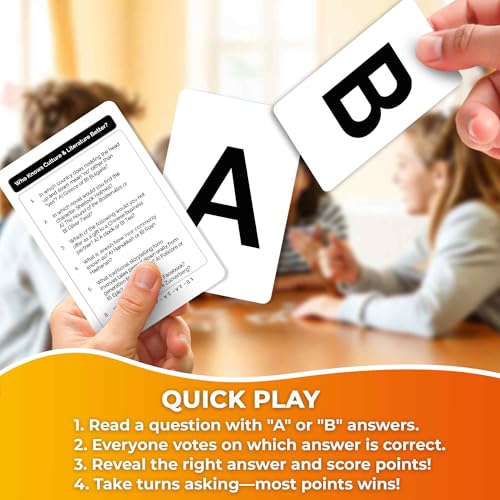 QUOKKA Board Games for Kids 8-12 and Family - Educational Card Game for Kids Age 12+ - Who Knows Culture and Literature Better? - 500+ Questions - Trivia for Family Game Night and Travel Fun - color: 08. Wkbculture