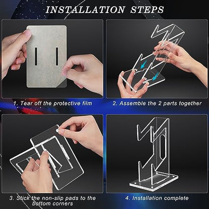 FYY Game Controller Holder 2 Pack - 2 Tiers Universal Dual Controller Stand Headphone Holder, Acrylic Clear Controller Display Stand Compatible with Nintendo Switch Xbox PS5 PS4 - color: 2 Pcs-2-Tier-Clear