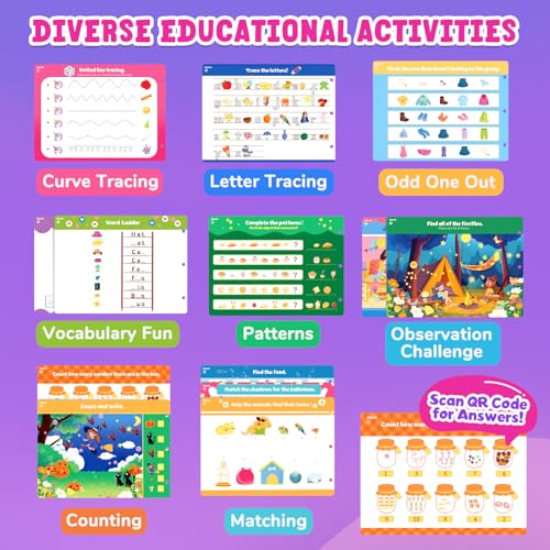 JoyCat Seek & Find Game Book, Educational Toys for Girls Ages 3-6 | Preschool Learning Activities for Toddlers & Kids, Christmas Road Trip Travel Toys for Car & Airplane, Gifts for 3-6 Olds - style: 3. Seek & Find Girls