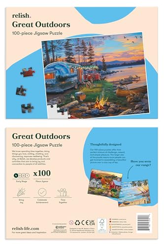 Relish - Dementia Jigsaw Puzzle for Adults, 100 Piece Great Outdoors Puzzle - Activities & Gifts for Seniors with Alzheimer's - style: Great Outdoors