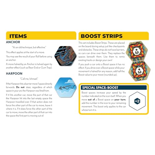Rebellion Unplugged: Joyride: High Seas - Expansion, Pirate Themed, Car Combat Board Game, New Obstacles & Racetrack Elements, Ages 12+, 2-4 Players - style: High Seas