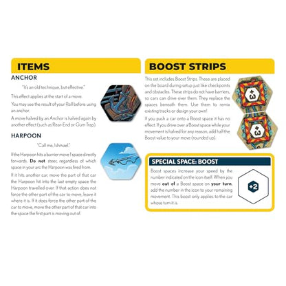Rebellion Unplugged: Joyride: High Seas - Expansion, Pirate Themed, Car Combat Board Game, New Obstacles & Racetrack Elements, Ages 12+, 2-4 Players - style: High Seas