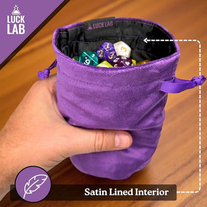 Velvet Drawstring Dice Bag - Set of Three Colors - Dungeons and Dragons Fabric/Standing Cotton Fabric Dice Bags/D&D Dice Pouch/Small Pouch/Velvet Jewelry Bag (Purple, Black, Grey) - color: Purple, Black, Grey