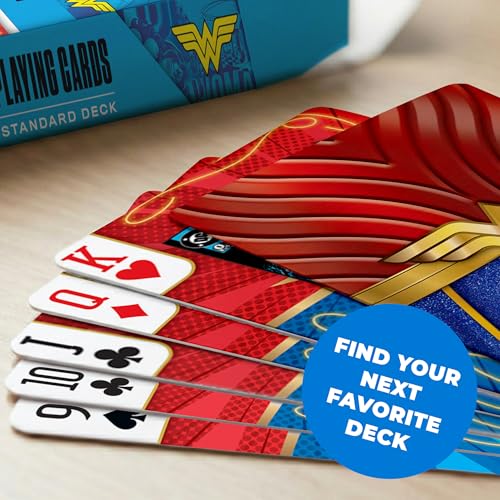 Masterpieces Officially Licensed Wonder Woman Playing Cards - 54 Card Deck for Adults - style: Wonder Woman