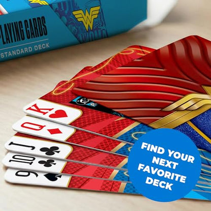 Masterpieces Officially Licensed Wonder Woman Playing Cards - 54 Card Deck for Adults - style: Wonder Woman