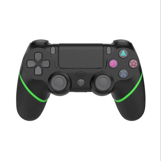 Turquvix Wireless Controller Compatible with PS-4/Pro/Slim (Midnight Black) (Green) - color: Green