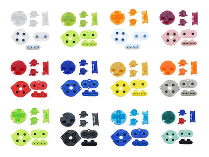 Silicone Rubber Conductive Button Pad with A B Power ON Off Buttons for Gameboy Color GBC (I) - color: I