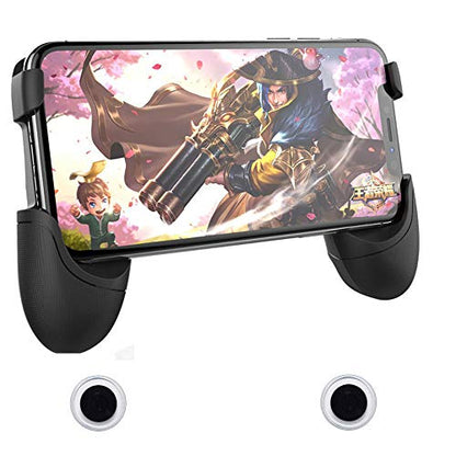 Universal Mobile Game Joystick Spiral Mini Joystick Game Handle Grip Controller Rocker Joypad Foldable Stand Holder for Cellphones (Handle Holder with Joystick)