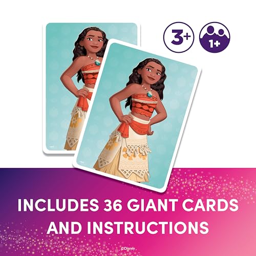 Disney Princess Giant Matching Card Game, Memory Game, Jumbo Playing Cards | Disney Toys, Giant Card Games, Family Game Night, Travel Games, Playing Cards, Screen-Free, Travel Game, Holiday Game