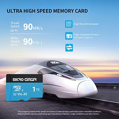 INLAND Micro Center Performance 1TB microSDXC Card, A2 Micro SD Card, UHS-I C10 U3 V30 A2 4K UHD Video Flash Memory Card with Adapter for Smartphones, Tablets, Drones and Action Cameras (1TB) - size: U3 A2 - 1TB