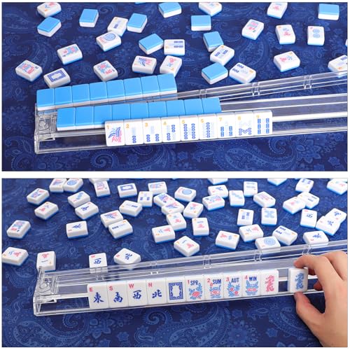American Mahjong Tiles (1.2”,Tiles Only), 166 Pcs American Mahjong Tile Set with Blue Color - color: Blue