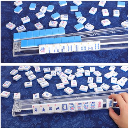 American Mahjong Tiles (1.2”,Tiles Only), 166 Pcs American Mahjong Tile Set with Blue Color - color: Blue