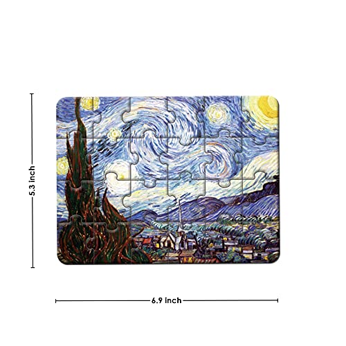 24 Pieces Starry Night Puzzle, Toddler Easy Puzzles for Kids Ages 3-5,4-6 Artist-an Intellectual Decompression Entertainment Game and Preschool Educational Learning Toys - color: Starry Night-24p