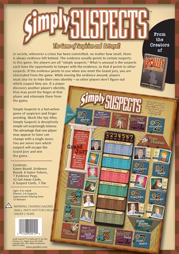 Simply Suspects:- Fast Hidden Identity Detective Game, Family Fun, Ages 8+