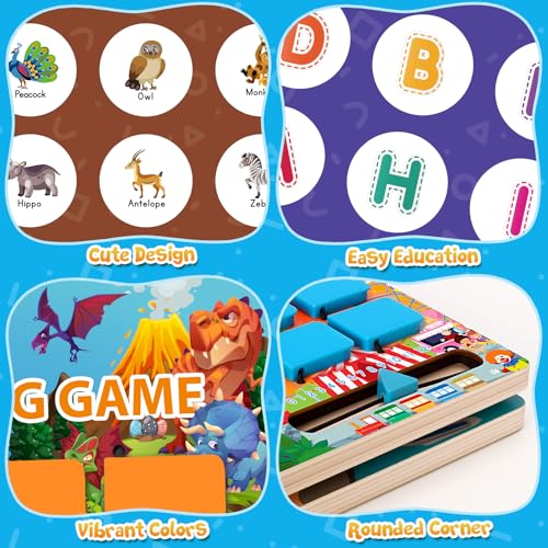 Matching Memory Game for Kids, 2 Pack Travel Toy for Toddlers Boys Girls | Road Trip Travel Essentials for Kids Ages 3 4 5 6 7 8 Years Old, Airplane, Car, Camping Activity, Christmas Birthday Gifts