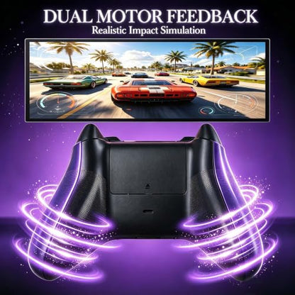 Model 1914 DIY Customized Series S Controller Black Magnetic thumbstick(Astral Purple), Compatible with Xbox Series X|S Controller,Customized Controller Compatible for Xbox Series X/S,Xbox One, Exchangeable Joystick with 3.5mm Audio Jack