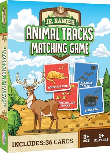 Masterpieces Jr Ranger - Animal Tracks Matching Game - Fun Family Entertainment for Kids and Adults - Educational, Engaging, and Perfect for Game Night, Classroom Activities, and Interactive Play - style: Jr Ranger Animal Tracks