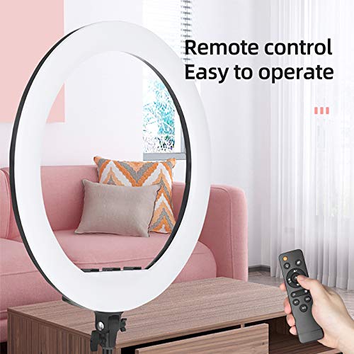 AMBITFUL 21-inch LED Ring Light, 50W 416 Beads, 3000K-6000K Adjustable Color Temperature, with Light Stand for Live Streaming, YouTube Videos, Photography, Smartphone/SLR Camera (2 Pack) - color: 21 inch
