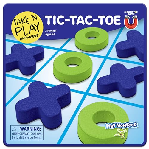 Take N Play, Anywhere Tic-Tac-Toe Board Games for Kids- Board Games for Family Night, Family Games, Game Night, Family Board Games, Kids Toys, Travel Games, Preschool Toys, Multi-Player Game, Ages 4+ - style: Tic-Tac-Toe