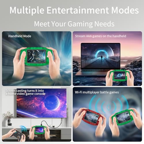 Anbenric RG34XX Retro Handheld Game Console Linux OS 3.4 Inch IPS 720*480 Screen 64G Card 5000+ Classic Games RG34XX H700 64-bit 3500mAh Battery Game Player Compatible with Bluetooth WiFi Green - style: RG34XX-Green