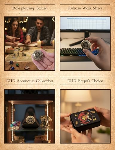 D&D Dice Set,7PCS Metal Dice for Dungeons and Dragons,Mini Dice Set with Pocket Watch Case,Role Playing Board Games Accessories (Dragon, Bronze-F) - color: F-bronze, style: Dragon