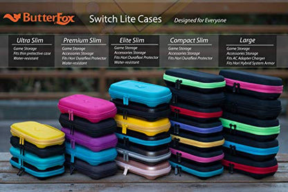 ButterFox Slim Carrying Case for Nintendo Switch Lite with 19 Game and 2 Micro SD Card Holders, Storage for Switch Lite Accessories (Grey)