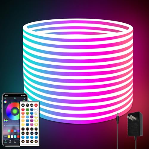 segrass 66ft Waterproof LED Strip Lights with Remote,Color Changing Music Sync App Control LED Lights for Bedroom, Living Room, Dorms, Room Décor - size: 66FT