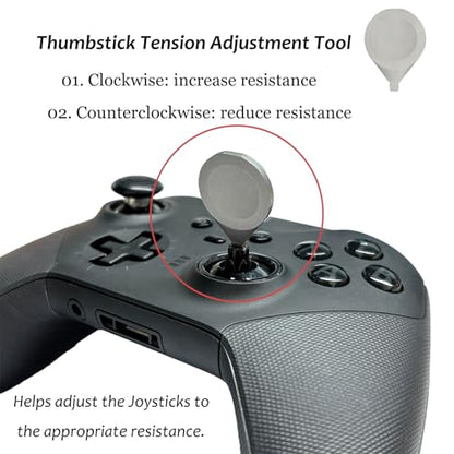 7 in 1 Metal Magnetic Thumbsticks for Xbox Elite Series 2 Controller,Swappable Magnetic Analog Stick Joystick Replacement for Xbox Elite Series 2/Elite Series 2 Core + 1 Tool(Black)
