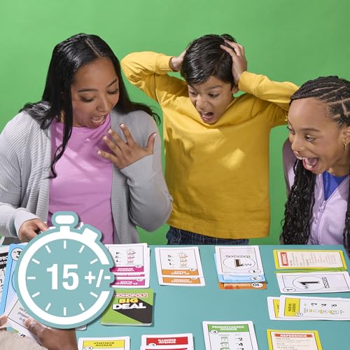 Monopoly Big Deal Card Game | Oversized Giant Large Cards for Family Fun | Ages 8+ | 2 to 5 Players | 15 Mins. | Travel Games for Kids and Adults