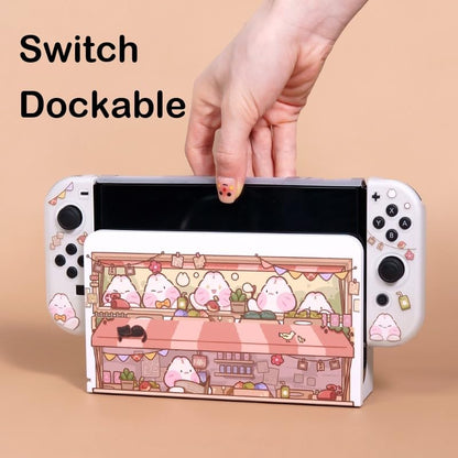 Bunny Grocery Switch Protective Case Cover Skin, Soft TPU Cover Case Compatible with Switch/OLED Model (for OLED Model) - size: For OLED Model