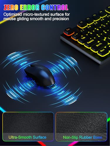 Mouse Pad with Foldable Phone Holder & Wireless Charger, XXL RGB Gaming Mousepad 31.5"x15.8" Large Desk Mat for Keyboard, Black Desk Pad with Dual Qi Charging Station | 11 Colors 5 Modes | Waterproof - color: 31.5x15.75"Phone Stand-Black Right Upgraded
