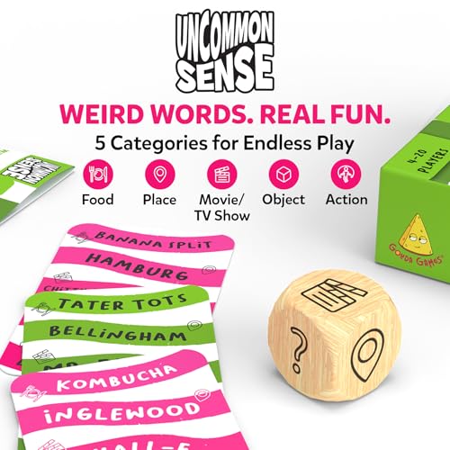 Gouda Games Uncommon Sense – Guessing Card & Board Game, Family Game Nights & Parties | Quick-Thinking Word Game for Adults & Teens, Gift for Ages 10 & Up, 4-20 Players