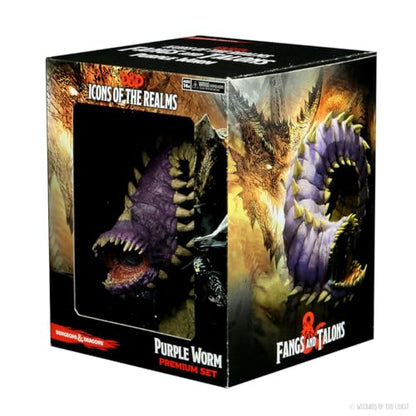 WizKids D&D Icons of The Realms: Fangs and Talons - Purple Worm Premium Set - style: Purple Worm