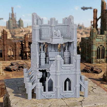 DND Terrain for Trench Crusade – 28mm Ruined Cathedral Building AF1166 | Unpainted Multilevel Gothic Ruins Tabletop Scenery for Dungeons and Dragons, Wargame Map Props