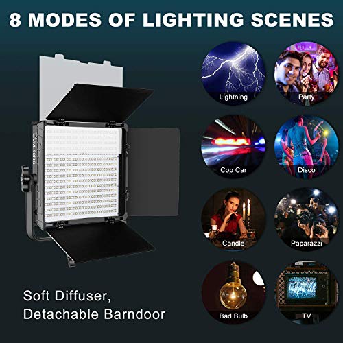 GVM RGB Video Lights with APP Control, 50W Full Color Studio Video Lighting Kit, Led Video Lights for YouTube Photography Lighting, 3 Packs Led Light Panel, Aluminum Alloy Shell, 3200K-5600K - size: 50RS3L