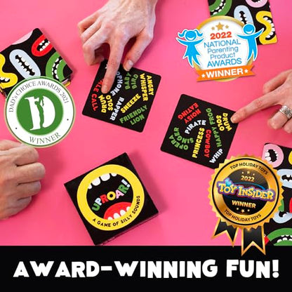 UPROAR! Family Word Sound-Matching Card Game – Crowd-Pleaser – Fast-Paced Party Game for Kids, Teens & Adults | Perfect for Family Game Night, Parties & Birthdays | 2–6 Players | Easy to Learn