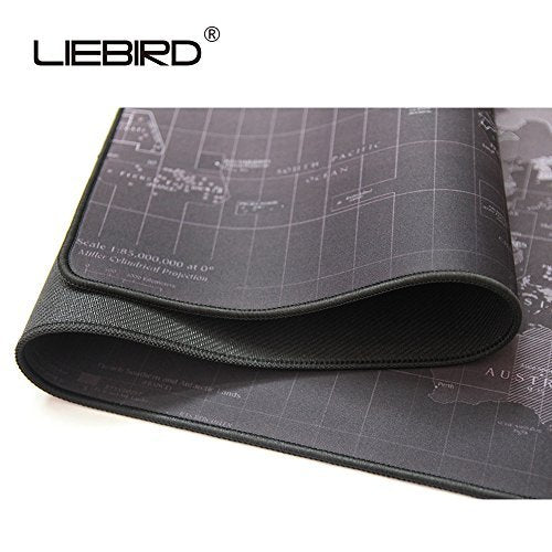 LIEBIRD® Extended XXL Gaming Mouse Pad - Portable Large Desk Pad for Laptop - Non-Slip Rubber Base (RGB White) - color: RGB White