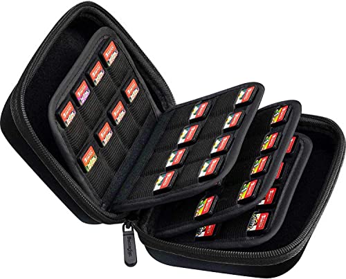 ButterFox 64 Switch Game Case for Nintendo Switch, Switch Game Card Storage Holder or SD Memory Card Case (64 Black) - color: Black, size: 64