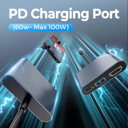 Switch 2 Dock,Portable USB C Docking Station with 4K@60Hz~120Hz HDR/PD Max100W/USB Port,Aluminum Alloy Travel TV Dock for Switch/Steam Deck/ROG Xbox Ally X/Legion Go 1/2/S - size: Normal Model