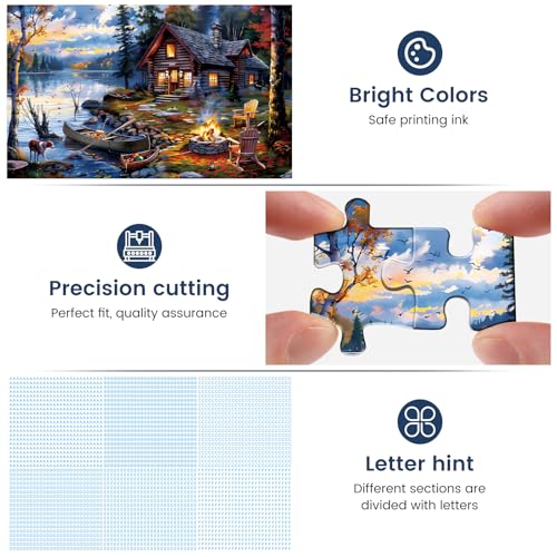 Puzzles for Adults 500 Pieces Coutryside Jigsaw Puzzle for Adults Autumn Puzzles Family Challenging Puzzle Games Great Gift Unique Brain Teaser for Puzzle Enthusiasts, 20.5 x 15 - style: Coutryside Puzzle