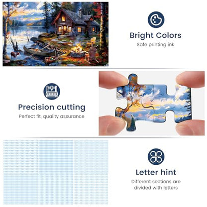 Puzzles for Adults 500 Pieces Coutryside Jigsaw Puzzle for Adults Autumn Puzzles Family Challenging Puzzle Games Great Gift Unique Brain Teaser for Puzzle Enthusiasts, 20.5 x 15 - style: Coutryside Puzzle