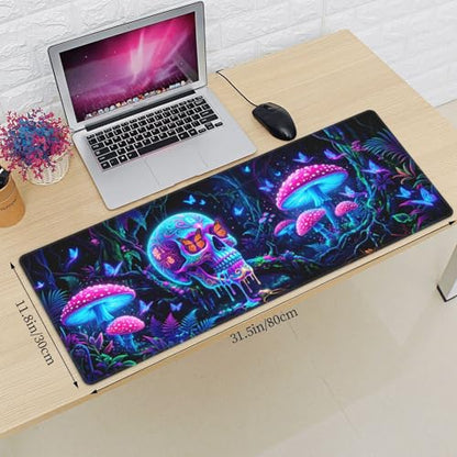 Extended Gaming Mouse Pad, Large Mouse Mat, XL Desk Pad for Keyboard and Mouse, Non-Slip Rubber Base & Stitched Edges for Gamer Office 31.5x11.8 in - color: 12