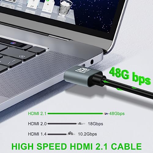 Thsucords Ultra Thin 8K 4K HDMI Cables 15FT, Slim & Flexible Soft High Speed HDMI 2.1 Cord Support 4K@120Hz 8K@60Hz 48Gbps for Roku TV/HDTV/PS5/Blu-ray - size: 15FT, style: 1-PACK