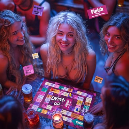 Drinking Games,Leather Mat Drinking Board Game for Adults,Interactive Girls Night Drinking Games,Bachelorette Party Games,Age 21+,2-8 Players - color: Purple