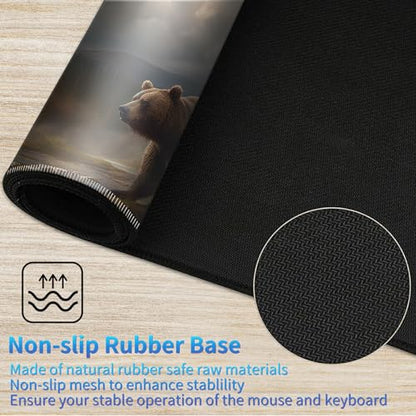 MTG Playmat, 24 x 14 inches, Brown Bear, Trading Card Game Play Mat - color: Brown Bear, size: Regular