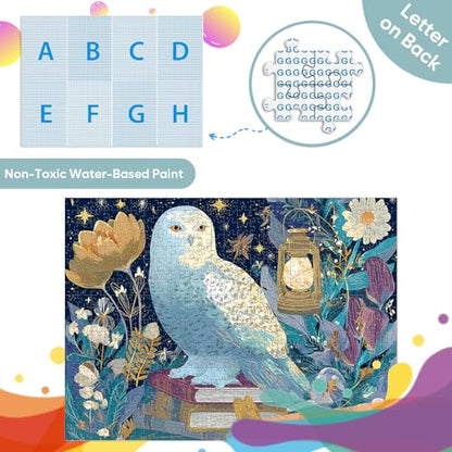 Owl Puzzle for Adults 500 Pieces, Mystical Night Owl Jigsaw Puzzle with Flowers & Lantern, Fantasy Animal Puzzles for Seniors Teens, Relaxing Easy Puzzles, Unique Art Family Game Great Gift Idea - style: Owl Puzzle